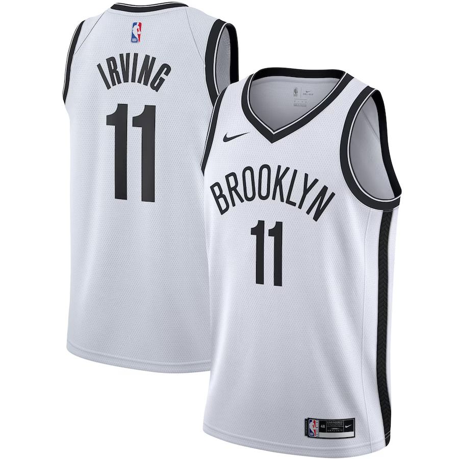 Men Brooklyn Nets 11 Kyrie Irving Nike White Swingman NBA Jersey